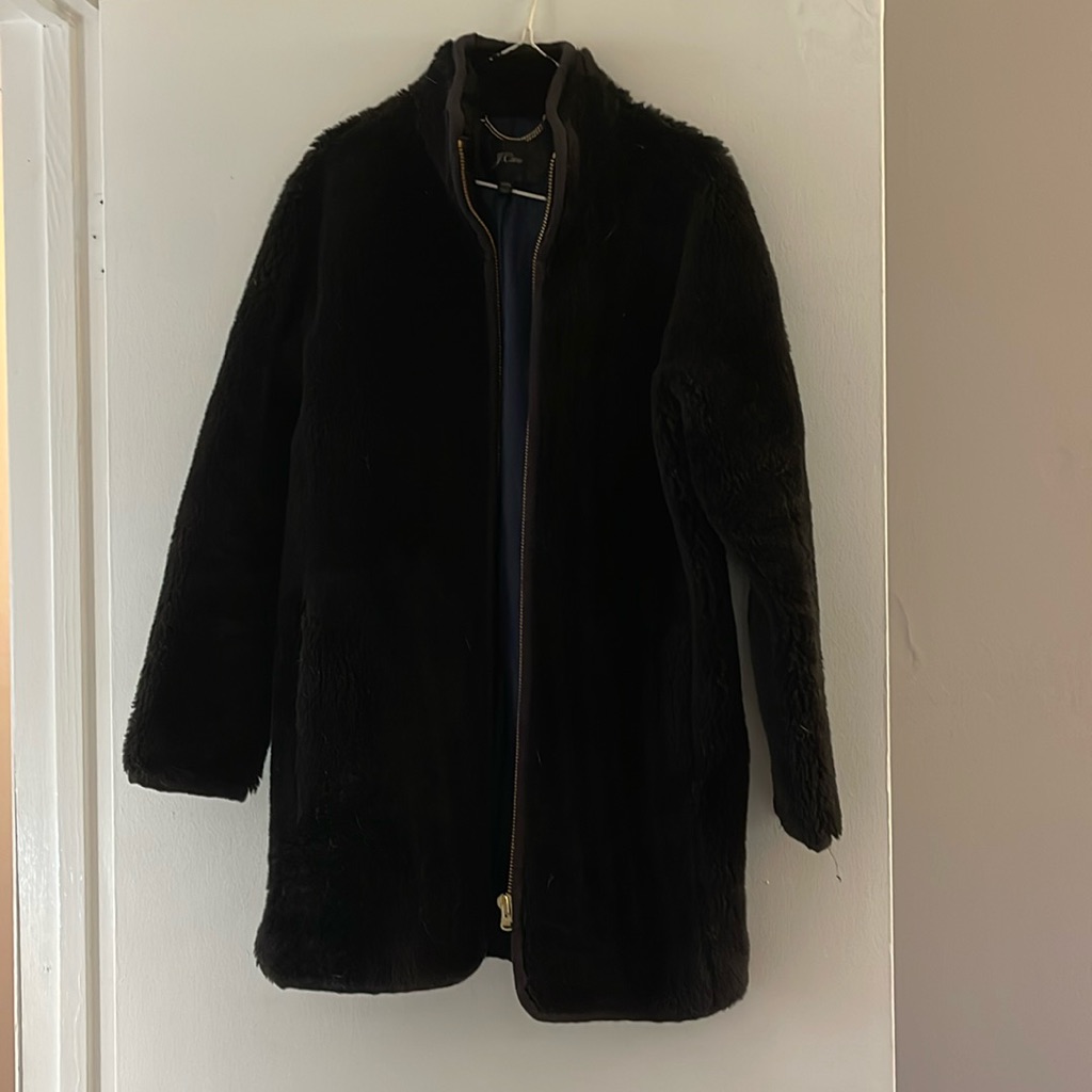 J. Crew Xxs Cozy Black Coat